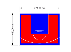 48M2/622X774CM CZERWONO-NIEBIESKIE BOISKO DO KOSZYKÓWKI SPEEDSPORT HEXA POWER PRO
