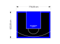 48M2/622X774CM CZARNO-NIEBIESKIE BOISKO DO KOSZYKÓWKI SPEEDSPORT HEXA POWER PRO