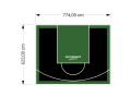 48M2/622X774CM CZARNO-ZIELONE BOISKO DO KOSZYKÓWKI SPEEDSPORT HEXA POWER PRO