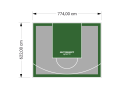 48M2/622X774CM SZARO-ZIELONE BOISKO DO KOSZYKÓWKI SPEEDSPORT HEXA POWER PRO