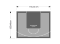 48M2/622X774CM SZARO-GRAFITOWE BOISKO DO KOSZYKÓWKI SPEEDSPORT HEXA POWER PRO