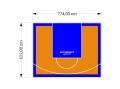 48M2/622X774CM POMARAŃCZOWO-NIEBIESKIE BOISKO DO KOSZYKÓWKI SPEEDSPORT HEXA POWER PRO