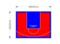 50M2/622X804CM CZERWONO-NIEBIESKIE BOISKO DO KOSZYKÓWKI SPEEDSPORT HEXA POWER PRO