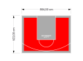 50M2/622X804CM CZERWONO-SZARE BOISKO DO KOSZYKÓWKI SPEEDSPORT HEXA POWER PRO