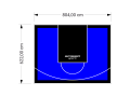 50M2/622X804CM NIEBIESKO-CZARNE BOISKO DO KOSZYKÓWKI SPEEDSPORT HEXA POWER PRO