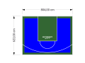 50M2/622X804CM NIEBIESKO-ZIELONE BOISKO DO KOSZYKÓWKI SPEEDSPORT HEXA POWER PRO