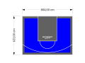 50M2/622X804CM NIEBIESKO-GRAFITOWE BOISKO DO KOSZYKÓWKI SPEEDSPORT HEXA POWER PRO