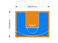50M2/622X804CM BŁĘKITNO-POMARAŃCZOWE BOISKO DO KOSZYKÓWKI SPEEDSPORT HEXA POWER PRO