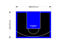 50M2/622X804CM CZARNO-NIEBIESKIE BOISKO DO KOSZYKÓWKI SPEEDSPORT HEXA POWER PRO