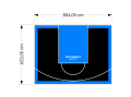 50M2/622X804CM CZARNO-BŁĘKITNE BOISKO DO KOSZYKÓWKI SPEEDSPORT HEXA POWER PRO