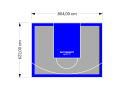 50M2/622X804CM SZARO-NIEBIESKIE BOISKO DO KOSZYKÓWKI SPEEDSPORT HEXA POWER PRO