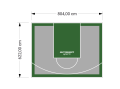 50M2/622X804CM SZARO-ZIELONE BOISKO DO KOSZYKÓWKI SPEEDSPORT HEXA POWER PRO