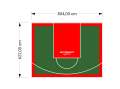 50M2/622X804CM ZIELONO-CZERWONE BOISKO DO KOSZYKÓWKI SPEEDSPORT HEXA POWER PRO