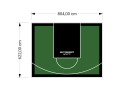 50M2/622X804CM ZIELONO-CZARNE BOISKO DO KOSZYKÓWKI SPEEDSPORT HEXA POWER PRO