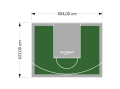 50M2/622X804CM ZIELONO-SZARE BOISKO DO KOSZYKÓWKI SPEEDSPORT HEXA POWER PRO