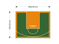 50M2/622X804CM ZIELONO-POMARAŃCZOWE BOISKO DO KOSZYKÓWKI SPEEDSPORT HEXA POWER PRO