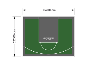 50M2/622X804CM ZIELONO-GRAFITOWE BOISKO DO KOSZYKÓWKI SPEEDSPORT HEXA POWER PRO