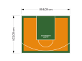 50M2/622X804CM POMARAŃCZOWO-ZIELONE BOISKO DO KOSZYKÓWKI SPEEDSPORT HEXA POWER PRO