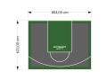 50M2/622X804CM GRAFITOWO-ZIELONE BOISKO DO KOSZYKÓWKI SPEEDSPORT HEXA POWER PRO