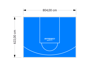 50M2/622X804CM BŁĘKITNE BOISKO DO KOSZYKÓWKI SPEEDSPORT HEXA POWER PRO