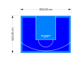 52M2/622X835CM NIEBIESKO-BŁĘKITNE BOISKO DO KOSZYKÓWKI SPEEDSPORT HEXA POWER PRO