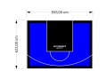 52M2/622X835CM NIEBIESKO-CZARNE BOISKO DO KOSZYKÓWKI SPEEDSPORT HEXA POWER PRO