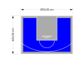 52M2/622X835CM NIEBIESKO-SZARE BOISKO DO KOSZYKÓWKI SPEEDSPORT HEXA POWER PRO