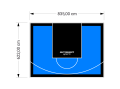 52M2/622X835CM BŁĘKITNO-CZARNE BOISKO DO KOSZYKÓWKI SPEEDSPORT HEXA POWER PRO