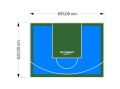 52M2/622X835CM BŁĘKITNO-ZIELONE BOISKO DO KOSZYKÓWKI SPEEDSPORT HEXA POWER PRO