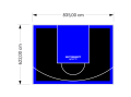 52M2/622X835CM CZARNO-NIEBIESKIE BOISKO DO KOSZYKÓWKI SPEEDSPORT HEXA POWER PRO