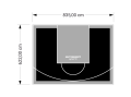 52M2/622X835CM CZARNO-SZARE BOISKO DO KOSZYKÓWKI SPEEDSPORT HEXA POWER PRO