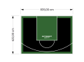 52M2/622X835CM CZARNO-ZIELONE BOISKO DO KOSZYKÓWKI SPEEDSPORT HEXA POWER PRO