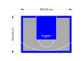 52M2/622X835CM SZARO-NIEBIESKIE BOISKO DO KOSZYKÓWKI SPEEDSPORT HEXA POWER PRO