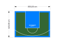 52M2/622X835CM ZIELONO-BŁĘKITNE BOISKO DO KOSZYKÓWKI SPEEDSPORT HEXA POWER PRO