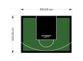 52M2/622X835CM ZIELONO-CZARNE BOISKO DO KOSZYKÓWKI SPEEDSPORT HEXA POWER PRO