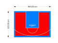 54M2/622X865CM CZERWONO-BŁĘKITNE BOISKO DO KOSZYKÓWKI SPEEDSPORT HEXA POWER PRO