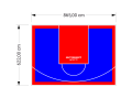 54M2/622X865CM NIEBIESKO-CZERWONE BOISKO DO KOSZYKÓWKI SPEEDSPORT HEXA POWER PRO