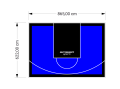 54M2/622X865CM NIEBIESKO-CZARNE BOISKO DO KOSZYKÓWKI SPEEDSPORT HEXA POWER PRO