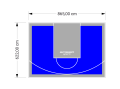 54M2/622X865CM NIEBIESKO-SZARE BOISKO DO KOSZYKÓWKI SPEEDSPORT HEXA POWER PRO