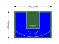 54M2/622X865CM NIEBIESKO-ZIELONE BOISKO DO KOSZYKÓWKI SPEEDSPORT HEXA POWER PRO