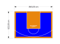 54M2/622X865CM NIEBIESKO-POMARAŃCZOWE BOISKO DO KOSZYKÓWKI SPEEDSPORT HEXA POWER PRO