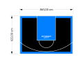 54M2/622X865CM CZARNO-BŁĘKITNE BOISKO DO KOSZYKÓWKI SPEEDSPORT HEXA POWER PRO