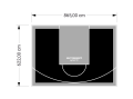 54M2/622X865CM CZARNO-SZARE BOISKO DO KOSZYKÓWKI SPEEDSPORT HEXA POWER PRO