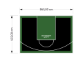 54M2/622X865CM CZARNO-ZIELONE BOISKO DO KOSZYKÓWKI SPEEDSPORT HEXA POWER PRO