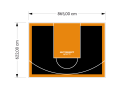 54M2/622X865CM CZARNO-POMARAŃCZOWE BOISKO DO KOSZYKÓWKI SPEEDSPORT HEXA POWER PRO