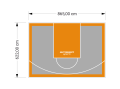 54M2/622X865CM SZARO-POMARAŃCZOWE BOISKO DO KOSZYKÓWKI SPEEDSPORT HEXA POWER PRO