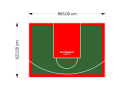 54M2/622X865CM ZIELONO-CZERWONE BOISKO DO KOSZYKÓWKI SPEEDSPORT HEXA POWER PRO
