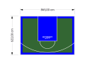 54M2/622X865CM ZIELONO-NIEBIESKIE BOISKO DO KOSZYKÓWKI SPEEDSPORT HEXA POWER PRO