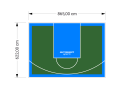 54M2/622X865CM ZIELONO-BŁĘKITNE BOISKO DO KOSZYKÓWKI SPEEDSPORT HEXA POWER PRO