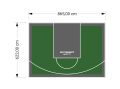 54M2/622X865CM ZIELONO-GRAFITOWE BOISKO DO KOSZYKÓWKI SPEEDSPORT HEXA POWER PRO